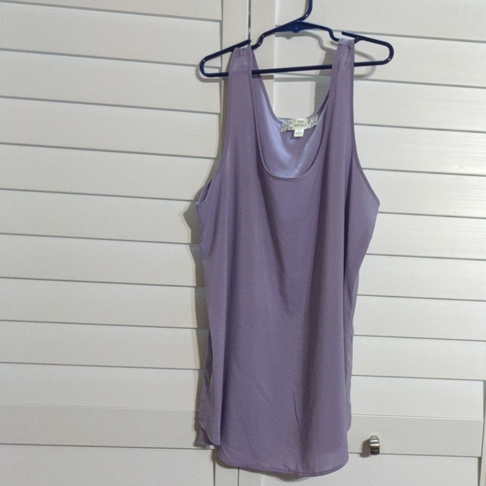 Lavender sheer sleeveless top